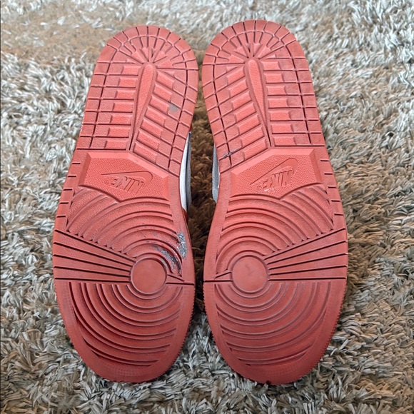 Nike High-Top Sneakers in Orange and White 8.5 - Picture 6 of 9